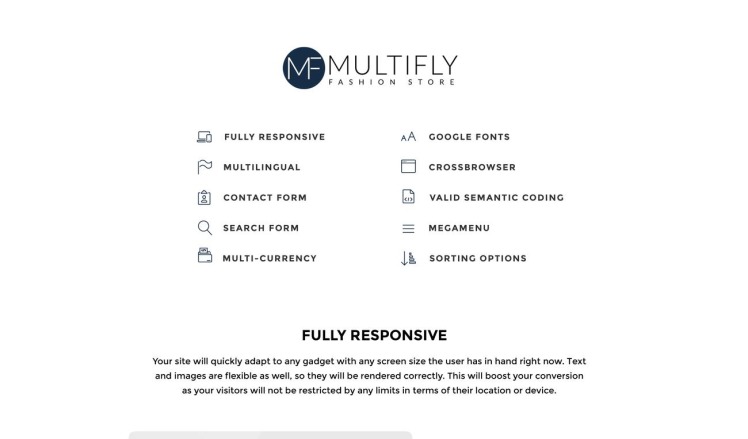Multifly Fashion Store Free Elegant Shopify Theme #79210-2