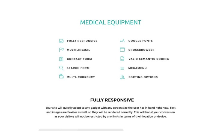 Medical Equipment Medical Equipment Multipage Clean Shopify Theme #79216-2
