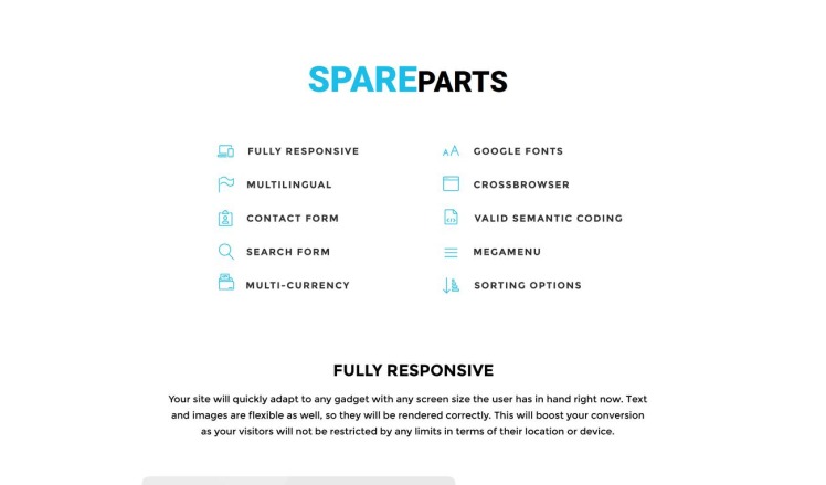 Spare Parts Car Parts Free Clean Shopify Theme #79218-2