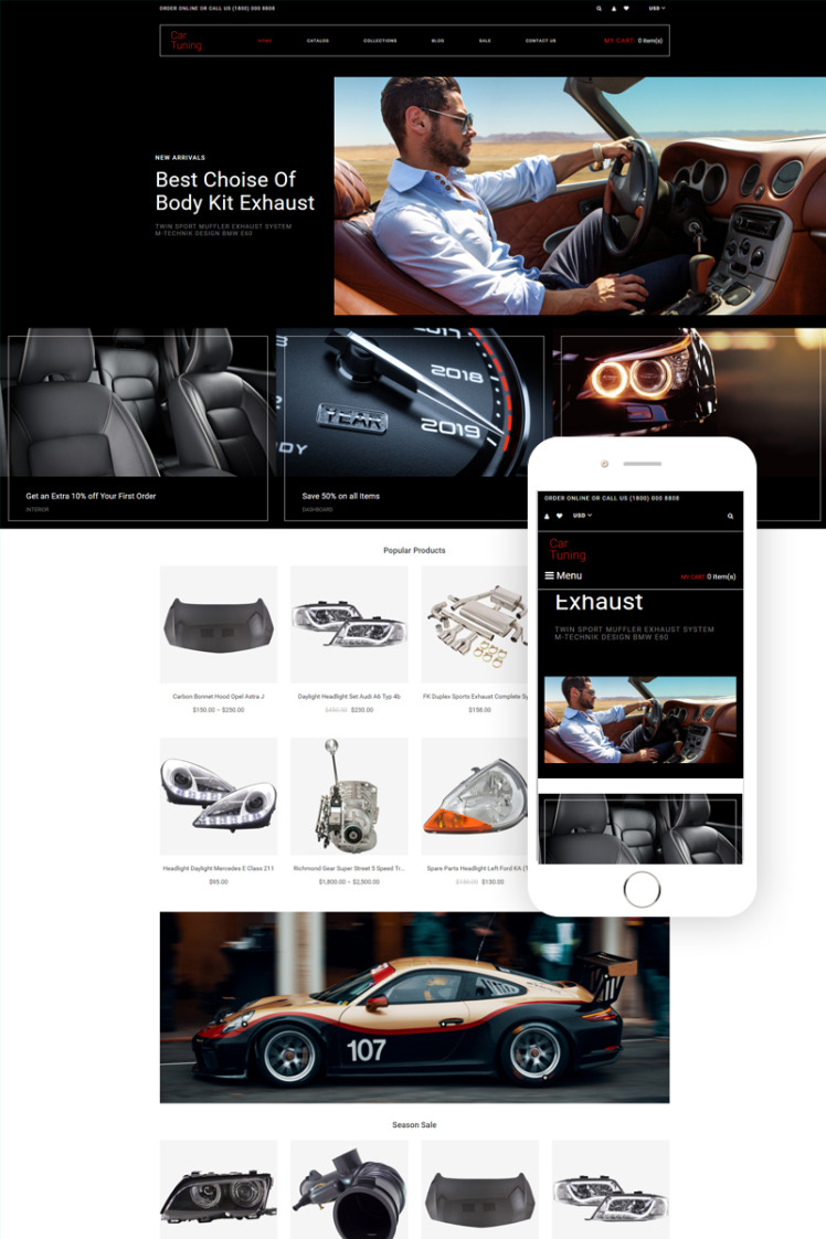 Car Tuning Car Tuning Multipage Modern Shopify Theme #79308