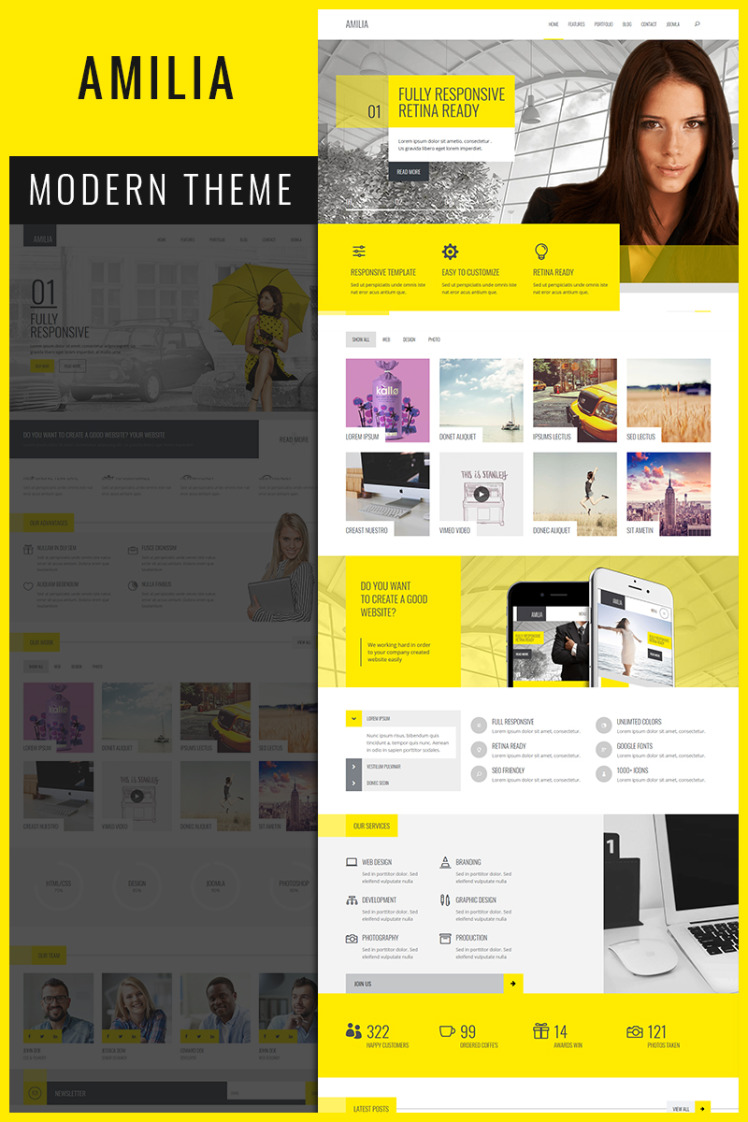 Amilia Responsive MultiPurpose Corporate Joomla Templates