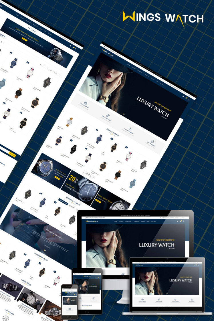 Wings Watch Multipurpose Shopify Theme #79736
