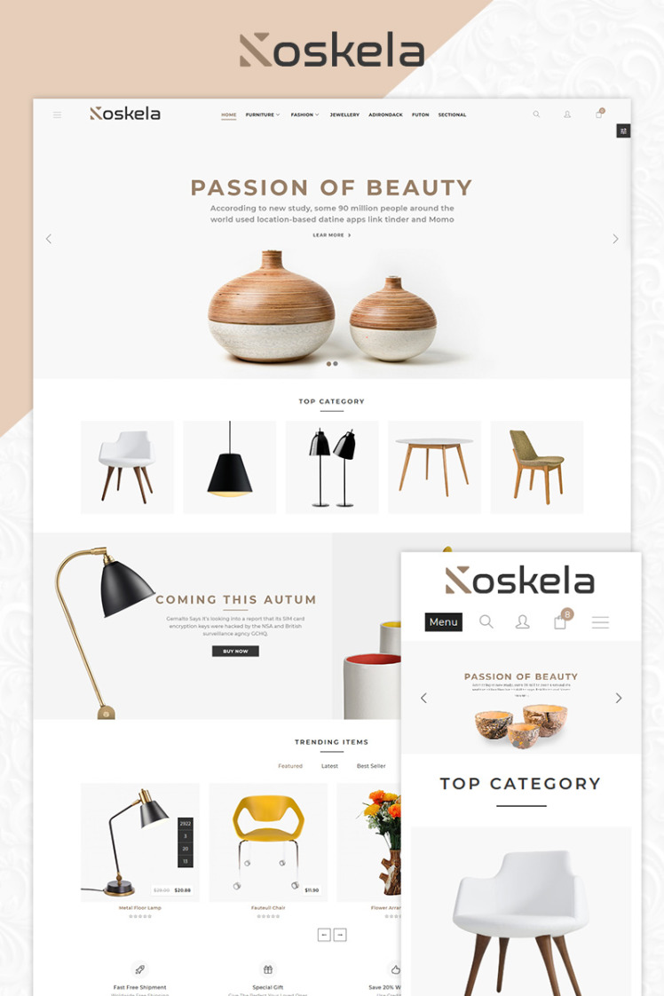 Koskela Furniture Responsive Bootstrap Prestashop Theme