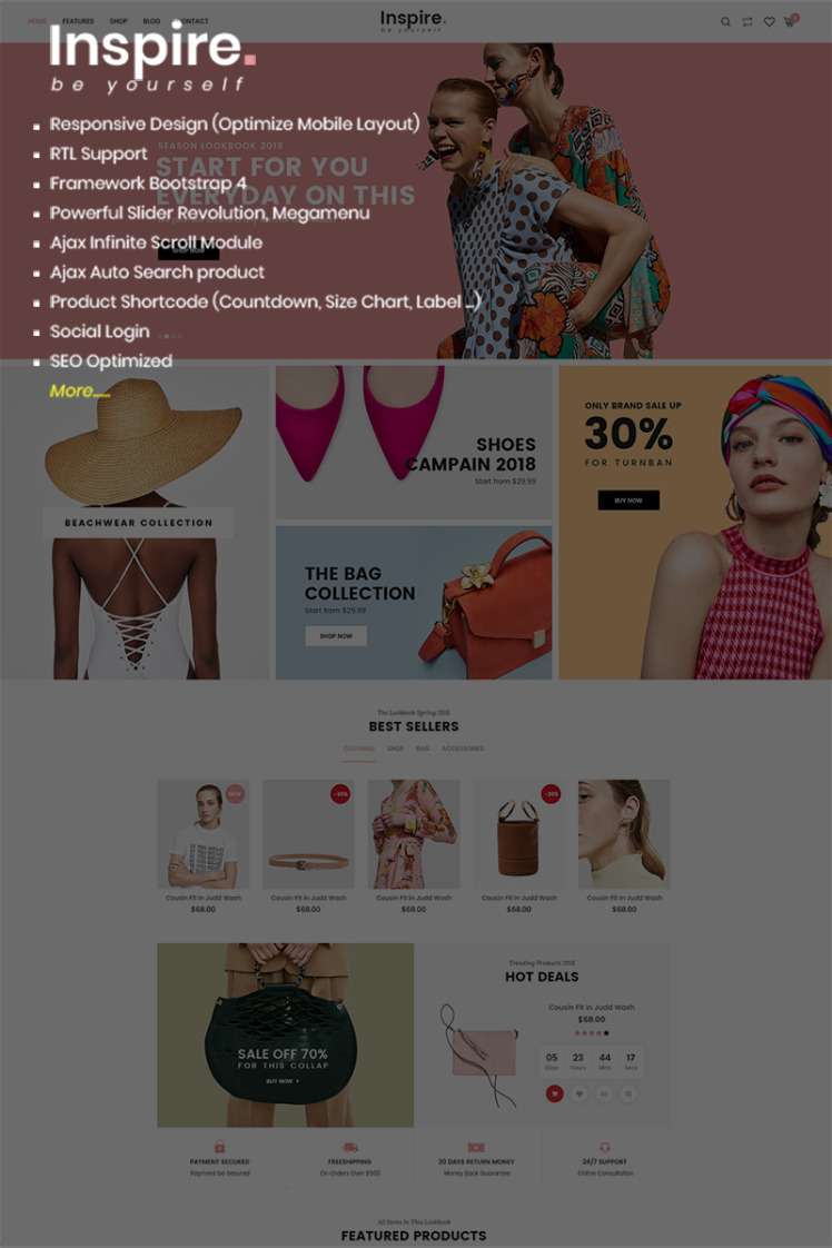Inspire Responsive eCommerce Shopify Theme #80334