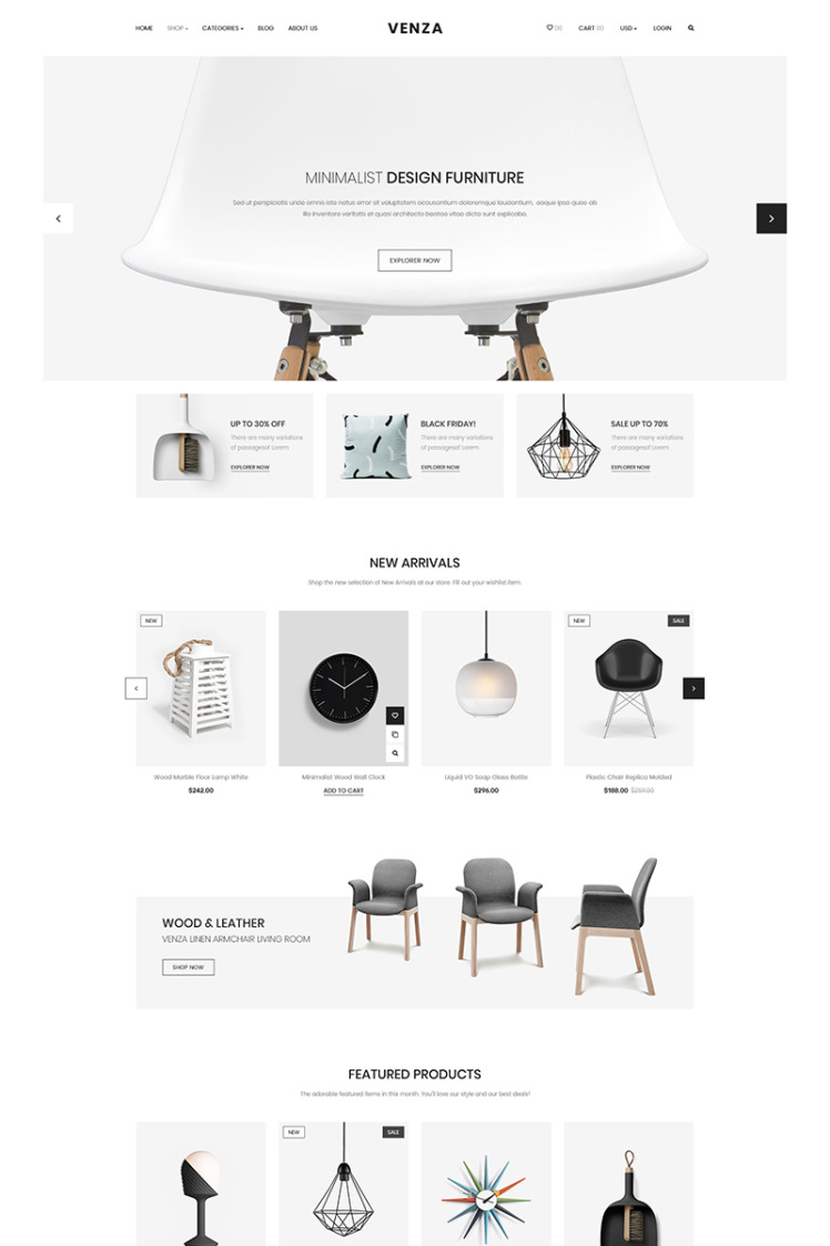 Venza Responsive eCommerce Shopify Theme #80399