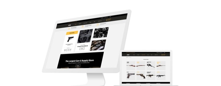 AIM Weapon Store Modern Shopify Theme #80484-1