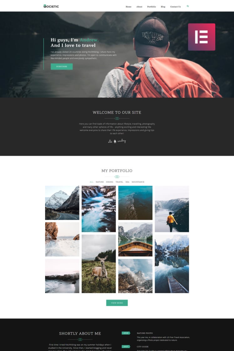 Societic Lifestyle Blog Multipurpose Modern Elementor WordPress Themes