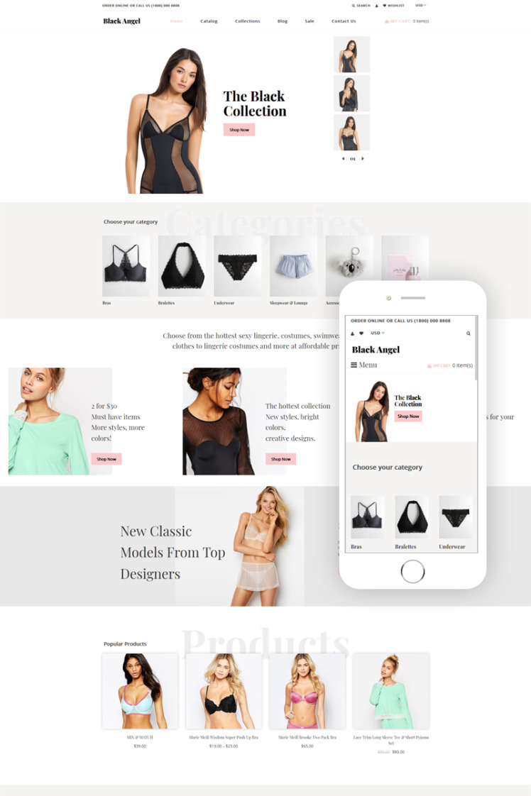 Angel - Lingerie Online Store Clean Shopify Theme