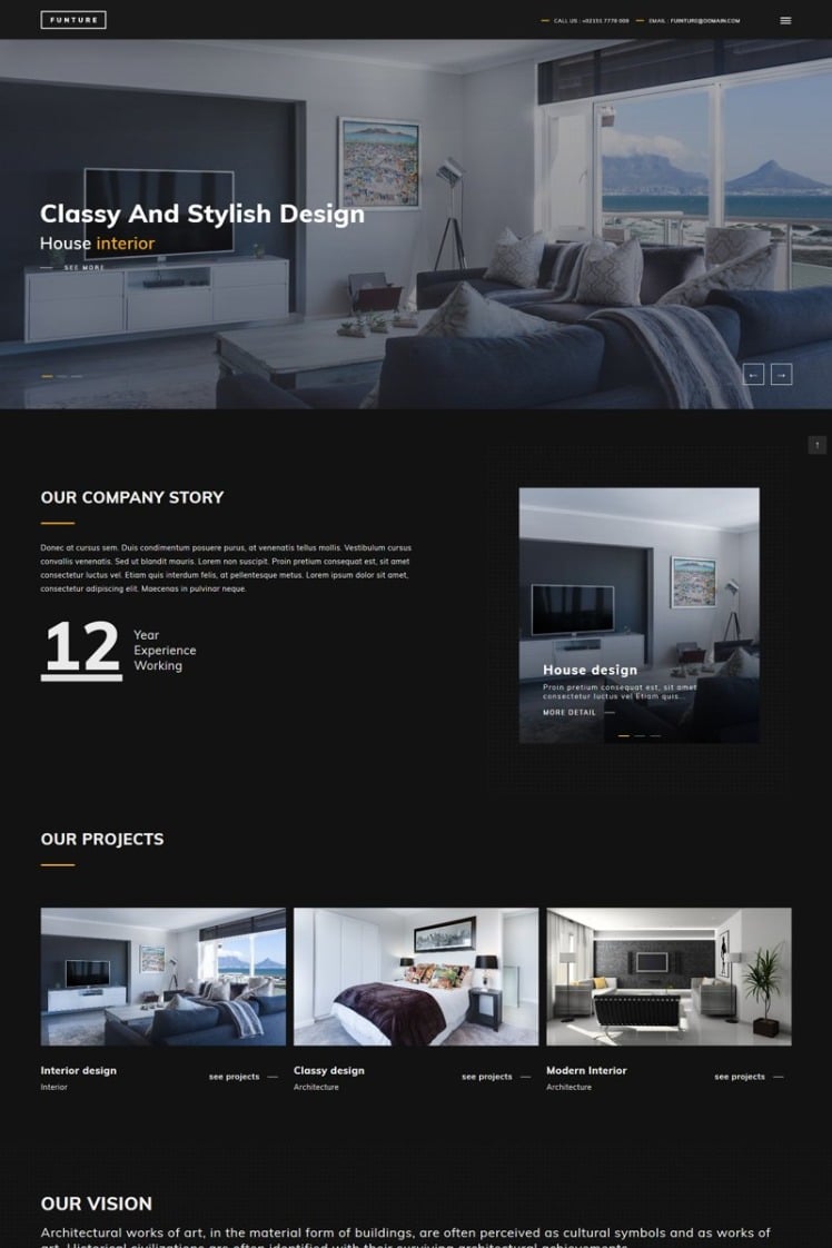 FUNTURE Interactive Architecture WordPress Theme
