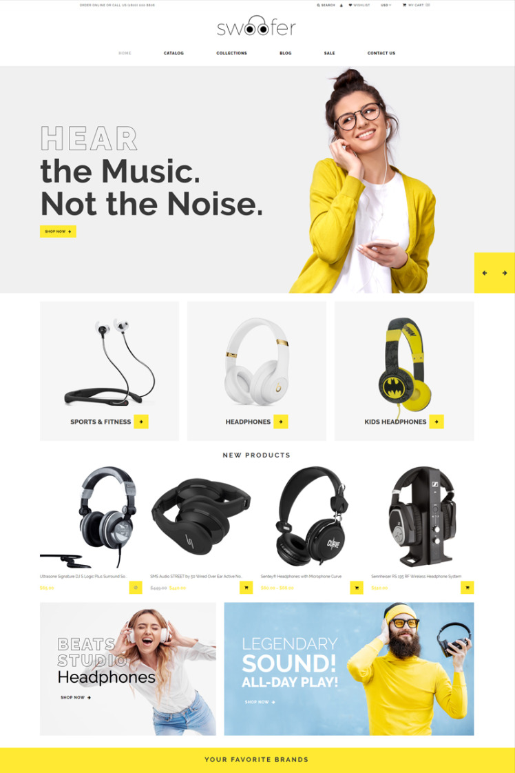 Swoofer Audio Store Multipage Creative Shopify Theme #82213