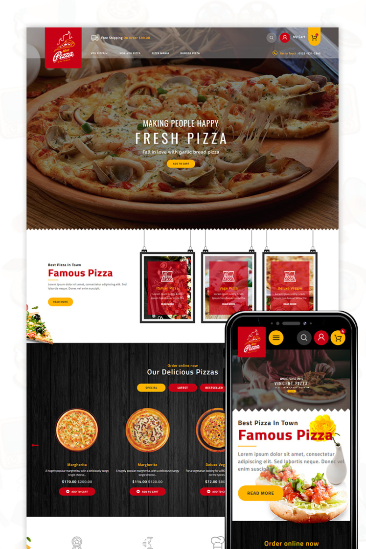 Pizza PrestaShop Themes
