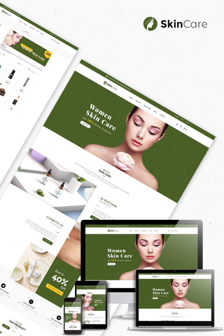 Skin Care Cosmetics Store Shopify Theme #82917