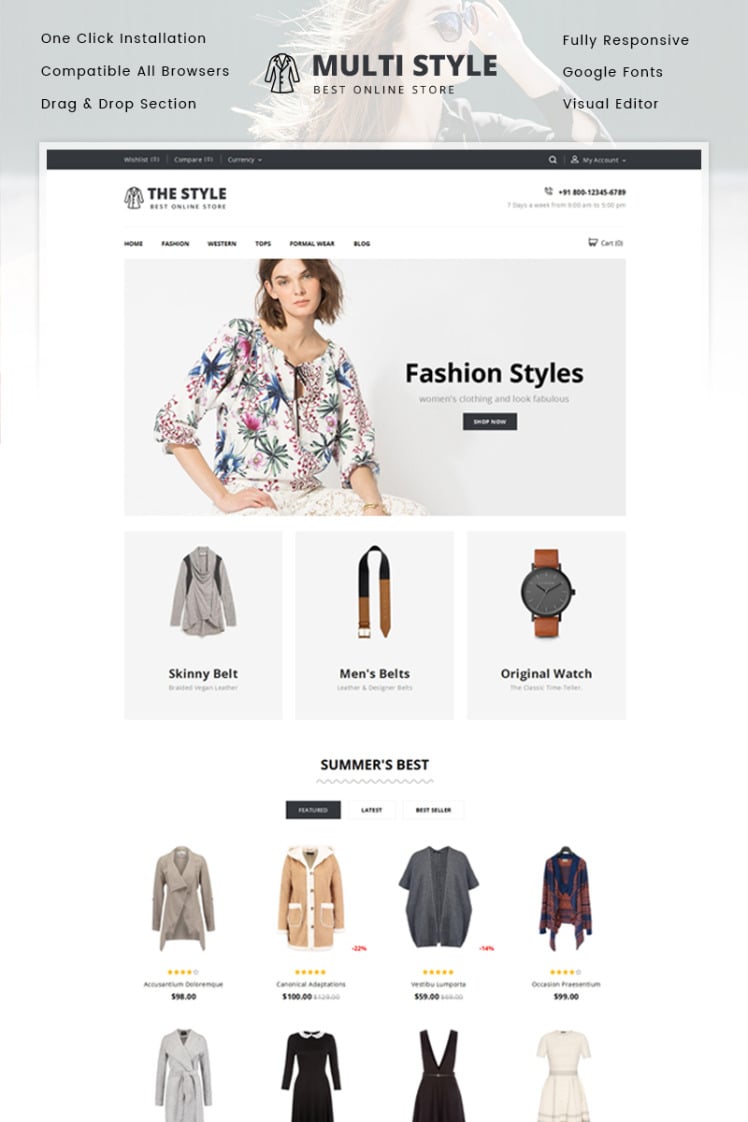 The Style Minimal Store Shopify Theme