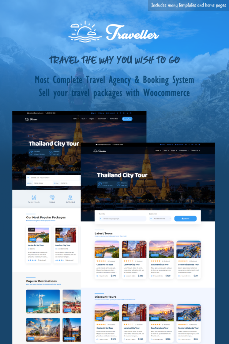 Traveller Tour Travel WordPress Theme
