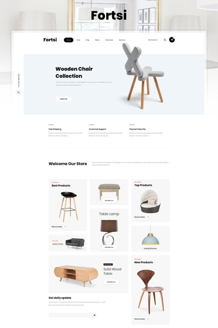 Fortsi Furniture Store WooCommerce Themes