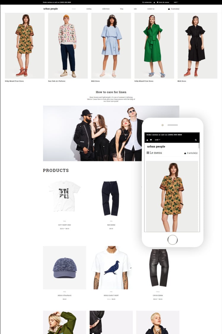 Urban People Fashion Store Multipage Creative Shopify Themes