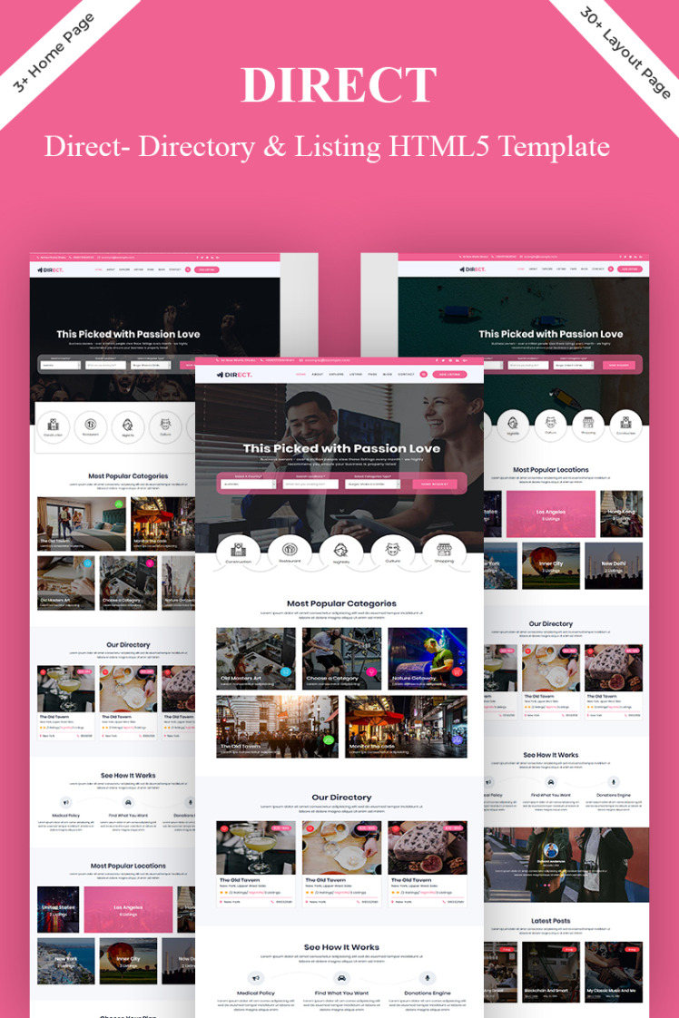 Direct Website Direct- Directory & Listing Website Template #83232