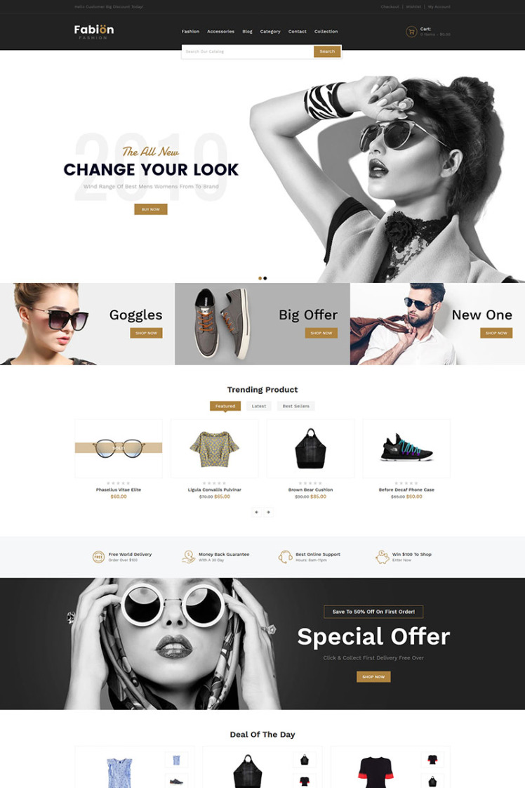 Fabion Fashion Store Shopify Theme #83891