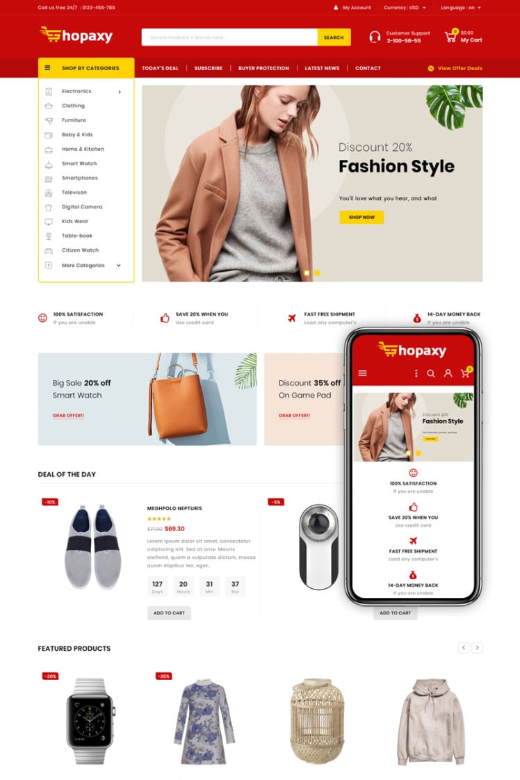 Shopaxy Multipurpose Store PrestaShop Themes