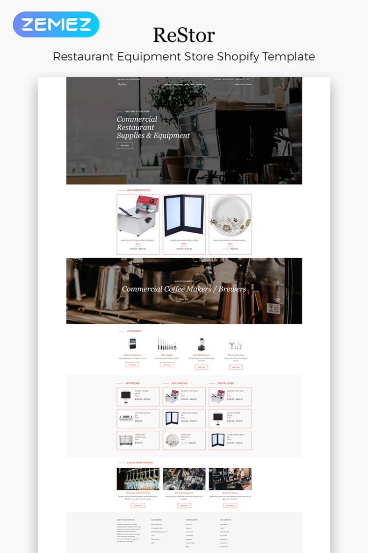 ReStore Housewares Multipage Clean Shopify Theme #84431