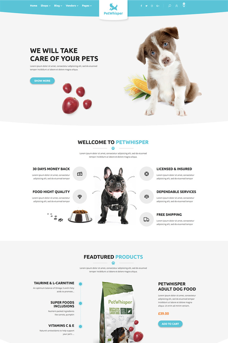 Pets store RTL WordPress Theme WooCommerce Theme