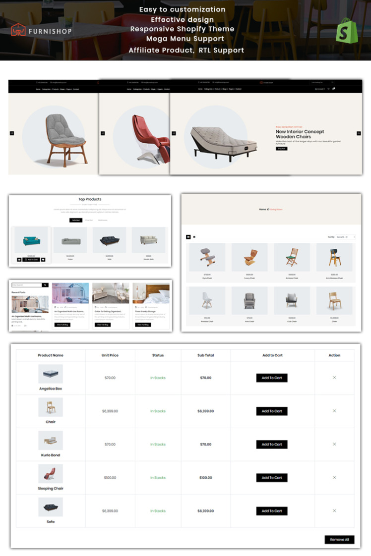 Furnishop The Furniture Shopify Theme #84604