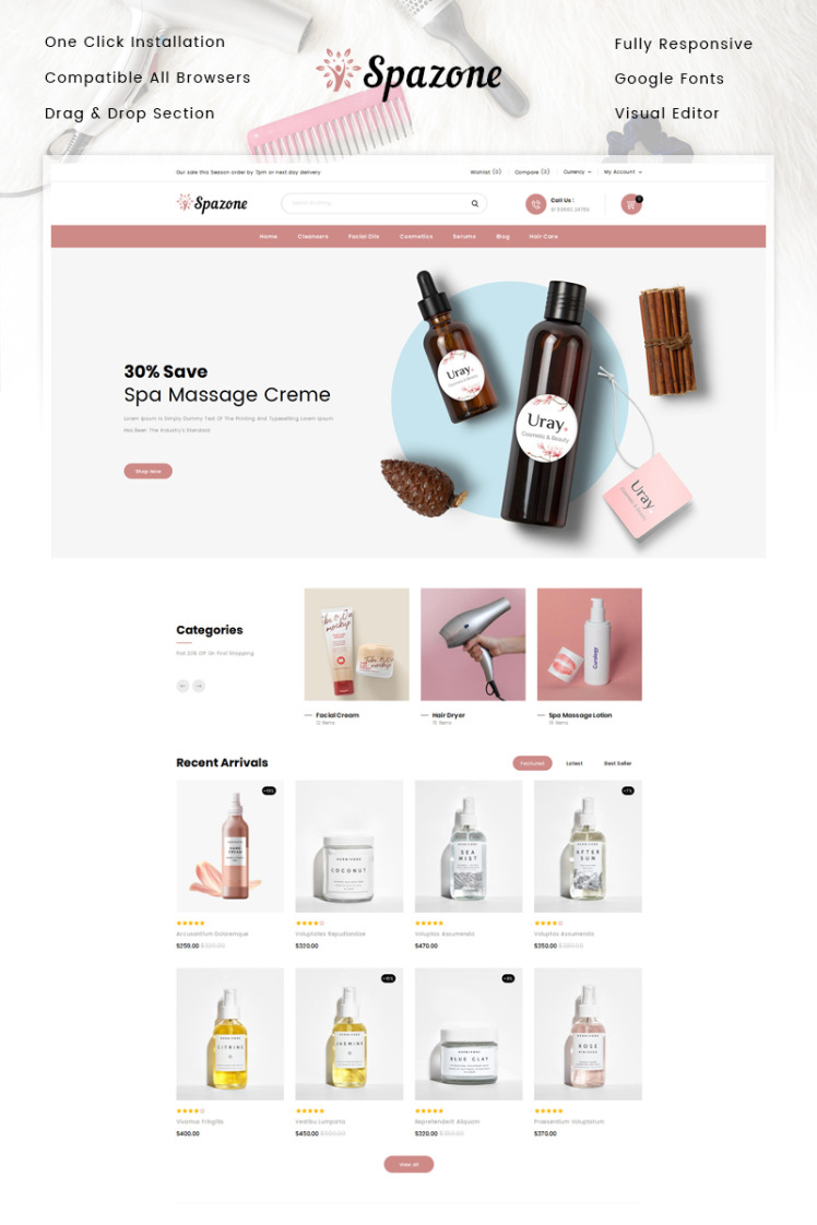 SpaZone Massage Parlour Shopify Theme #84630