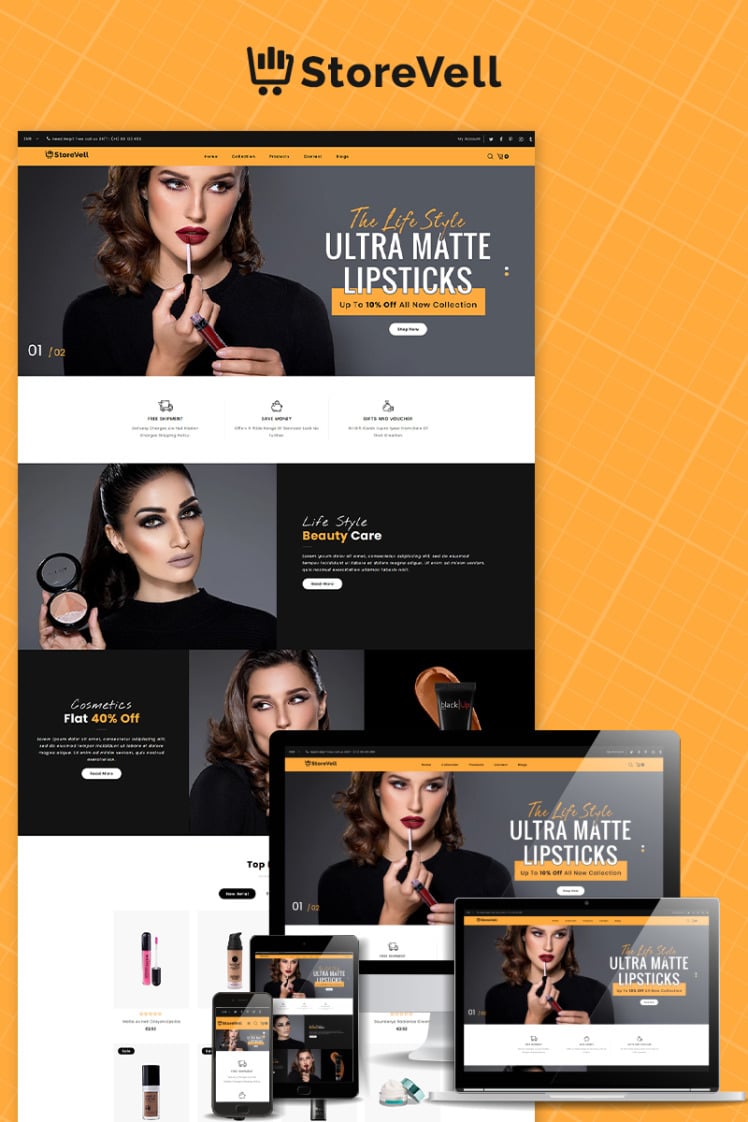 Storevell Cosmetics Shopify Theme