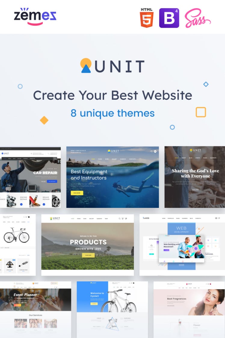 Unit - Multipurpose Modern Bootstrap 5 Website Template #85269