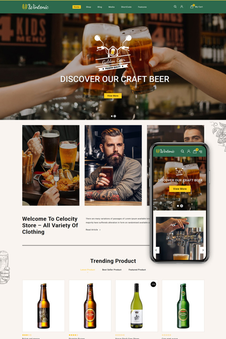 Wintenic Drink Store WooCommerce Themes