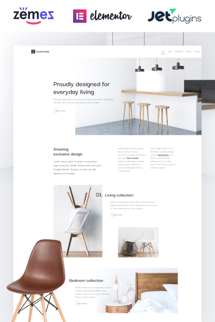 Scoprum Furniture design for classy studios WordPress Themes
