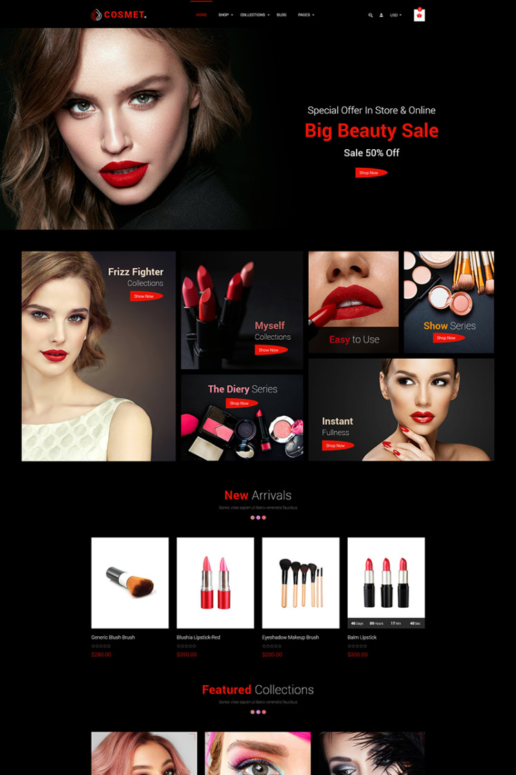Cosmet Cosmetic Beauty Shopify Themes