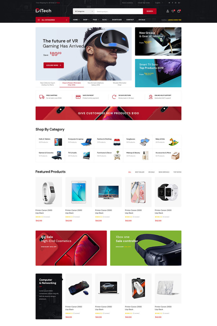 Ditech Online Supermarket WooCommerce Themes