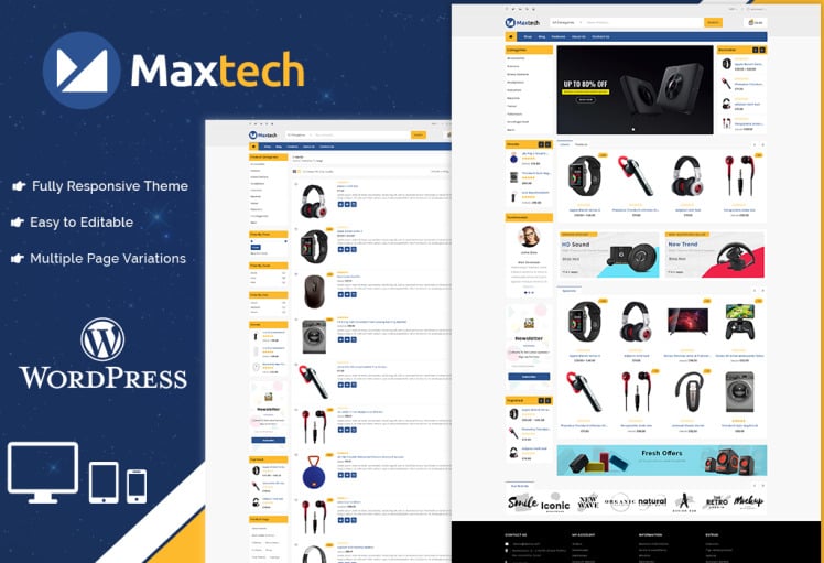 Maxtech Multipurpose Electronics Store WooCommerce Theme