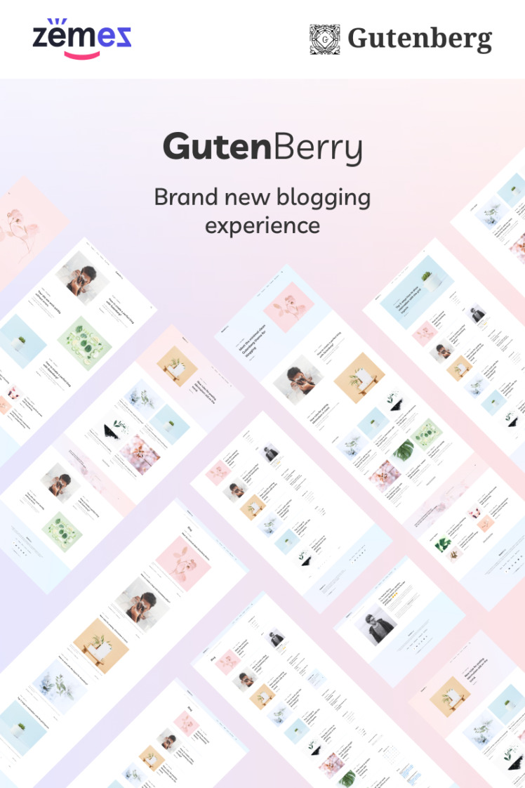 Gutenberry Gutenberg based Clean Blog WordPress Theme