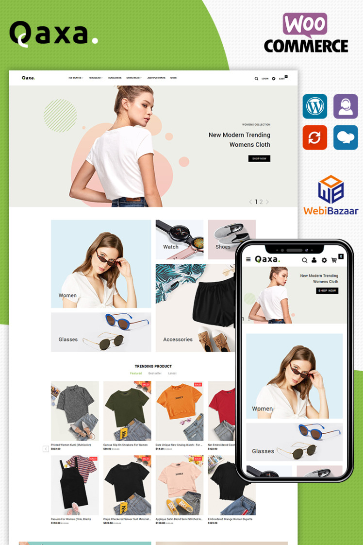 Qaxa Responsive WooCommerce Themes