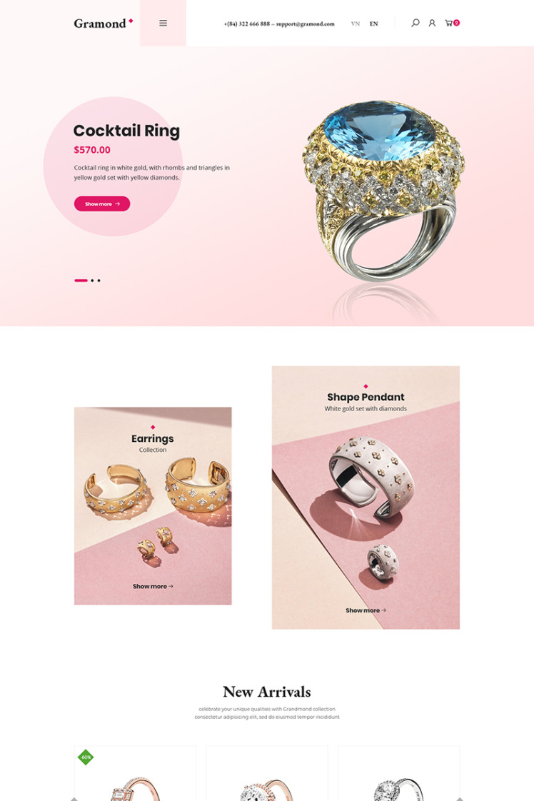 Gramond Jewelry Shop WooCommerce Theme