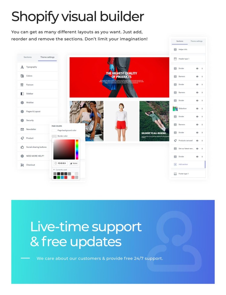 shopify features, shopify builder