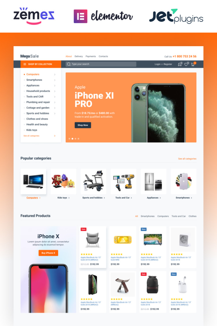 MegaSale Innovative Online ECommerce Super Market WooCommerce Themes