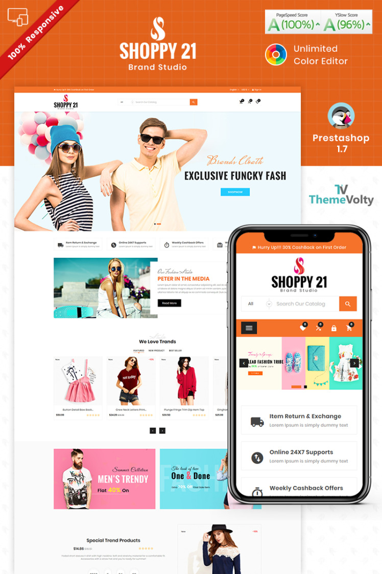 Shoppy Fashion Responsive Store PrestaShop Themes