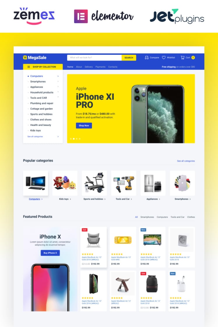 TechnoSale Modern Online ECommerce Grocery Store WooCommerce Themes