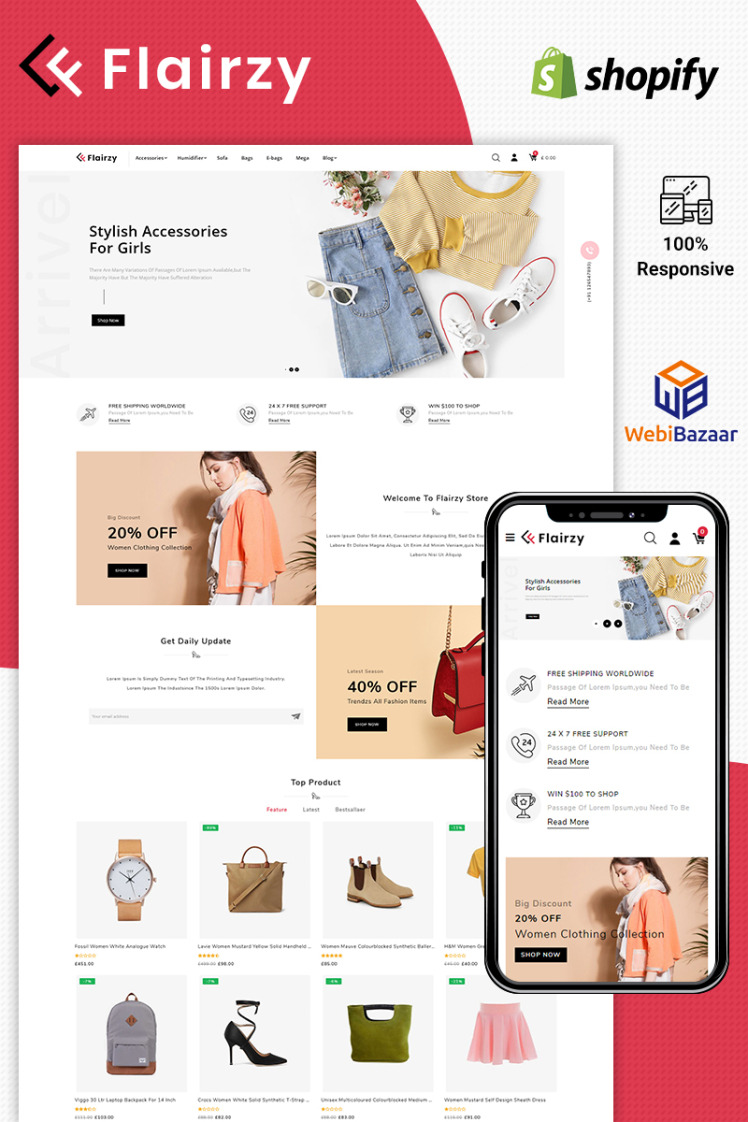 Flairzy Fashion Shopify Theme #87663