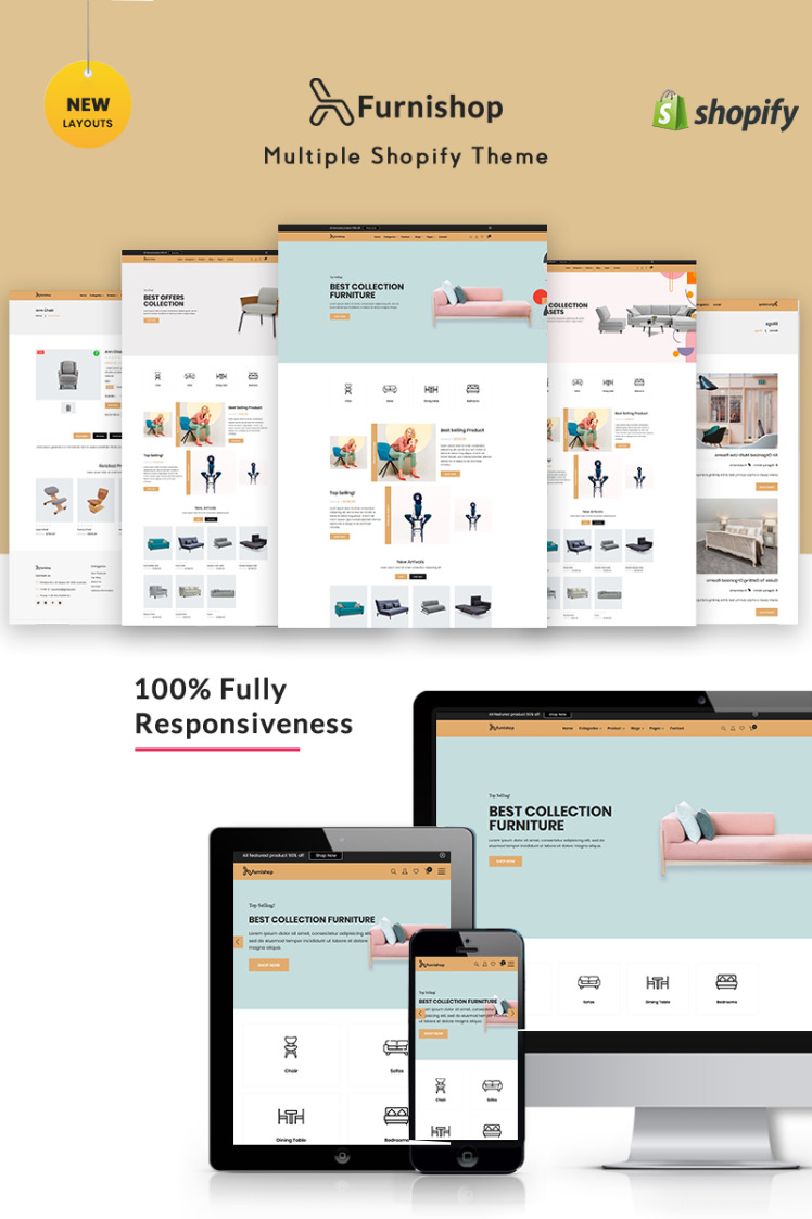Furniture The Interior Shopify Theme #87909