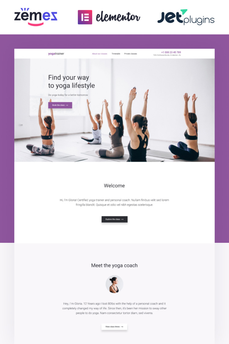 Gloria Miles Innovative and Fashionable Yoga WordPress Themes