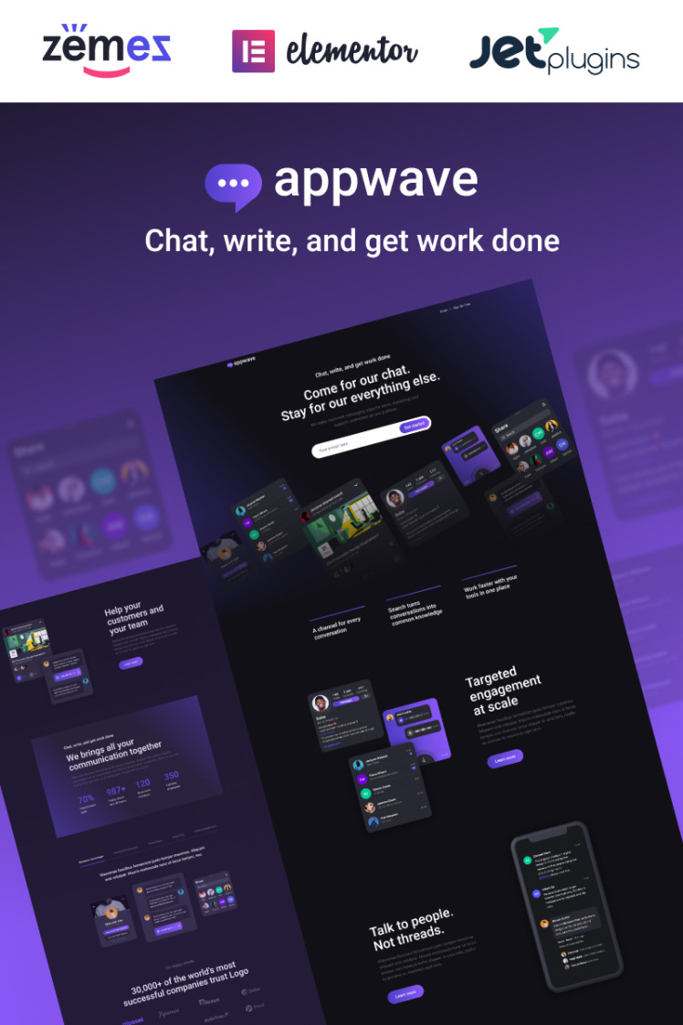 Appwave Innovative and Stylish App Landing Page WordPress Theme