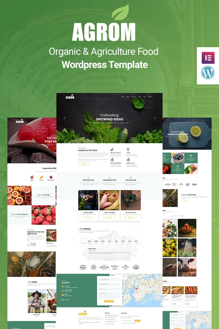Agrom Organic Agriculture Food WordPress Themes