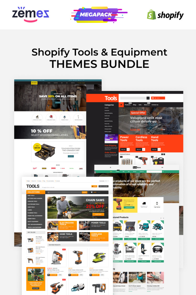 Tools Store Templates Bundle Shopify Theme #89486