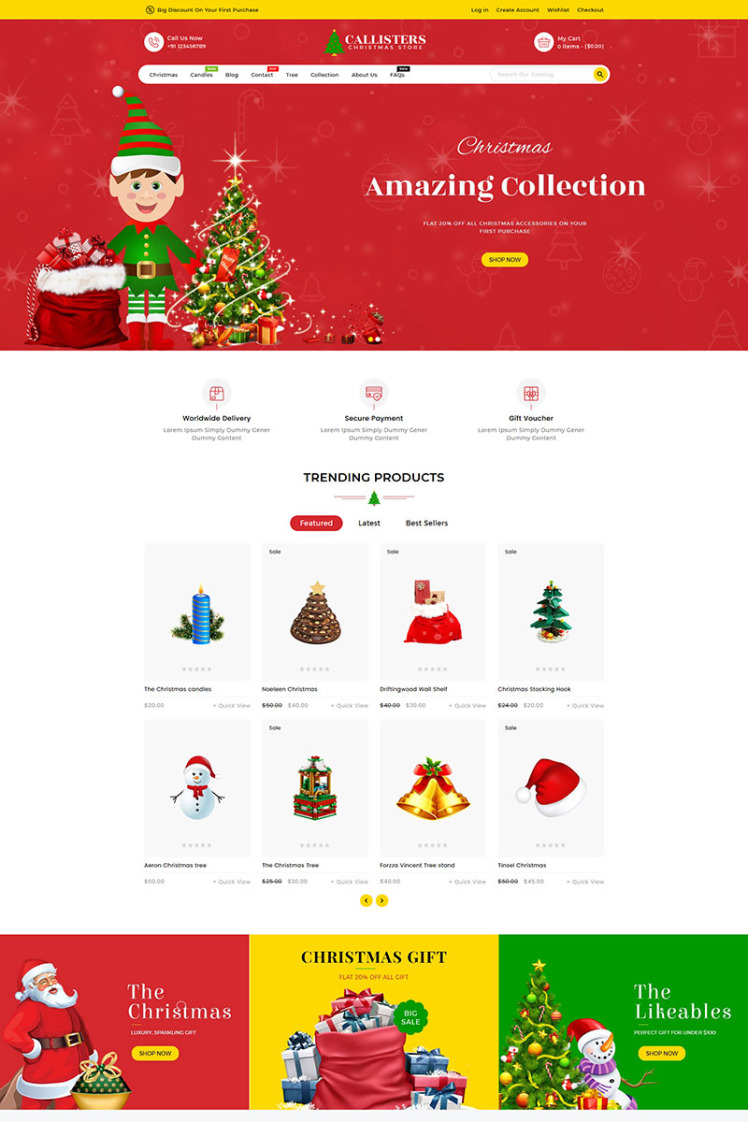 Callisters Gift Store Shopify Theme #89584
