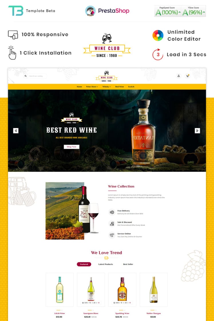 Wine Club Wine Samuglar store PrestaShop Themes