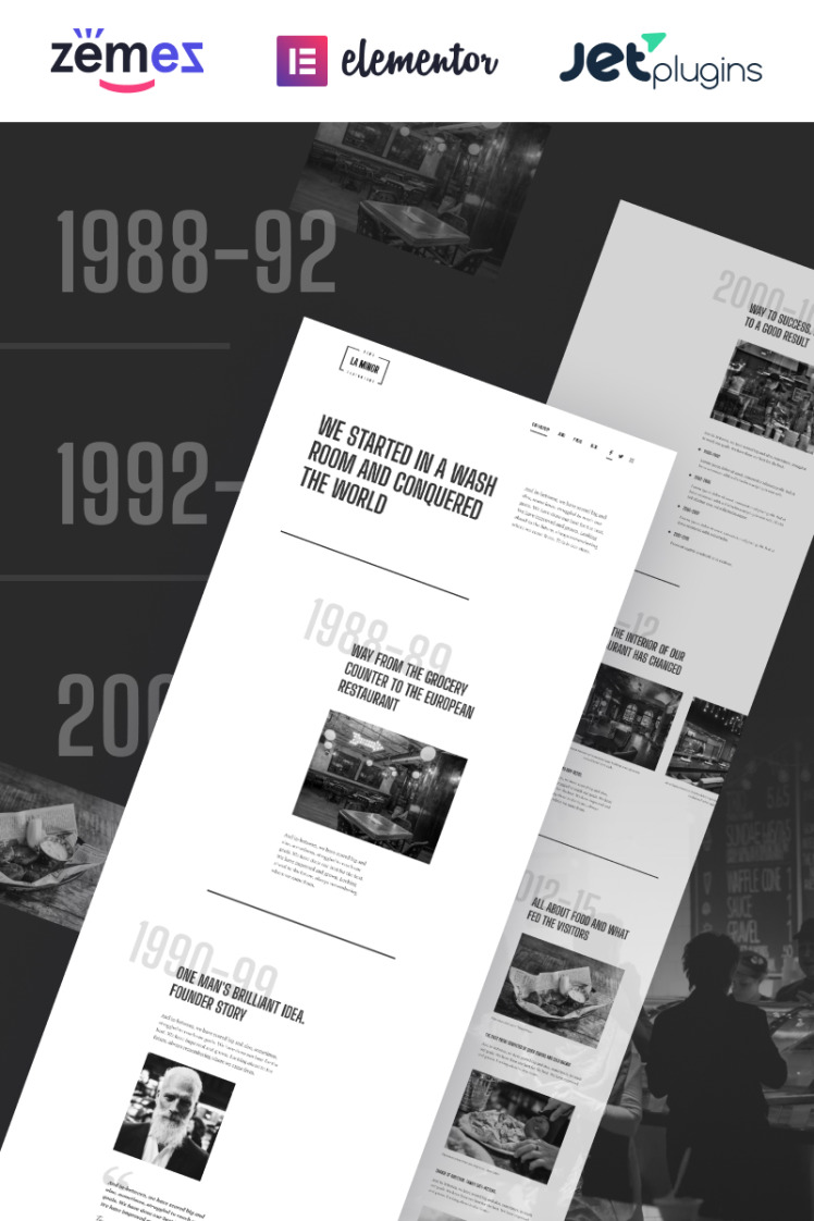 La Minor Minimalistic Blackandwhite Storybrand WordPress Themes